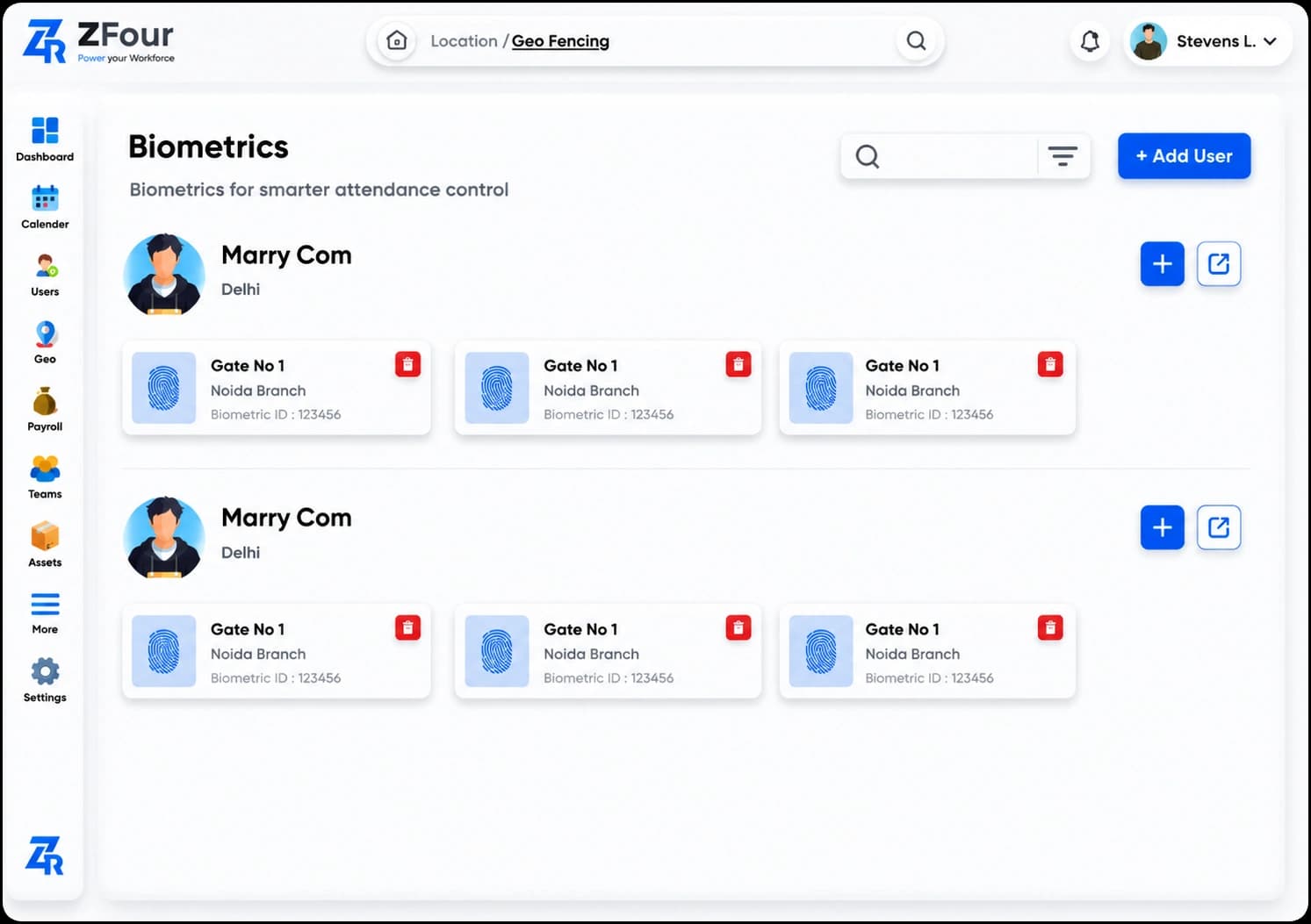 Biometric Dashboard