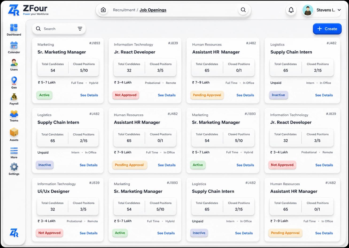 ZFour HRMS recruitment module solving hiring challenges